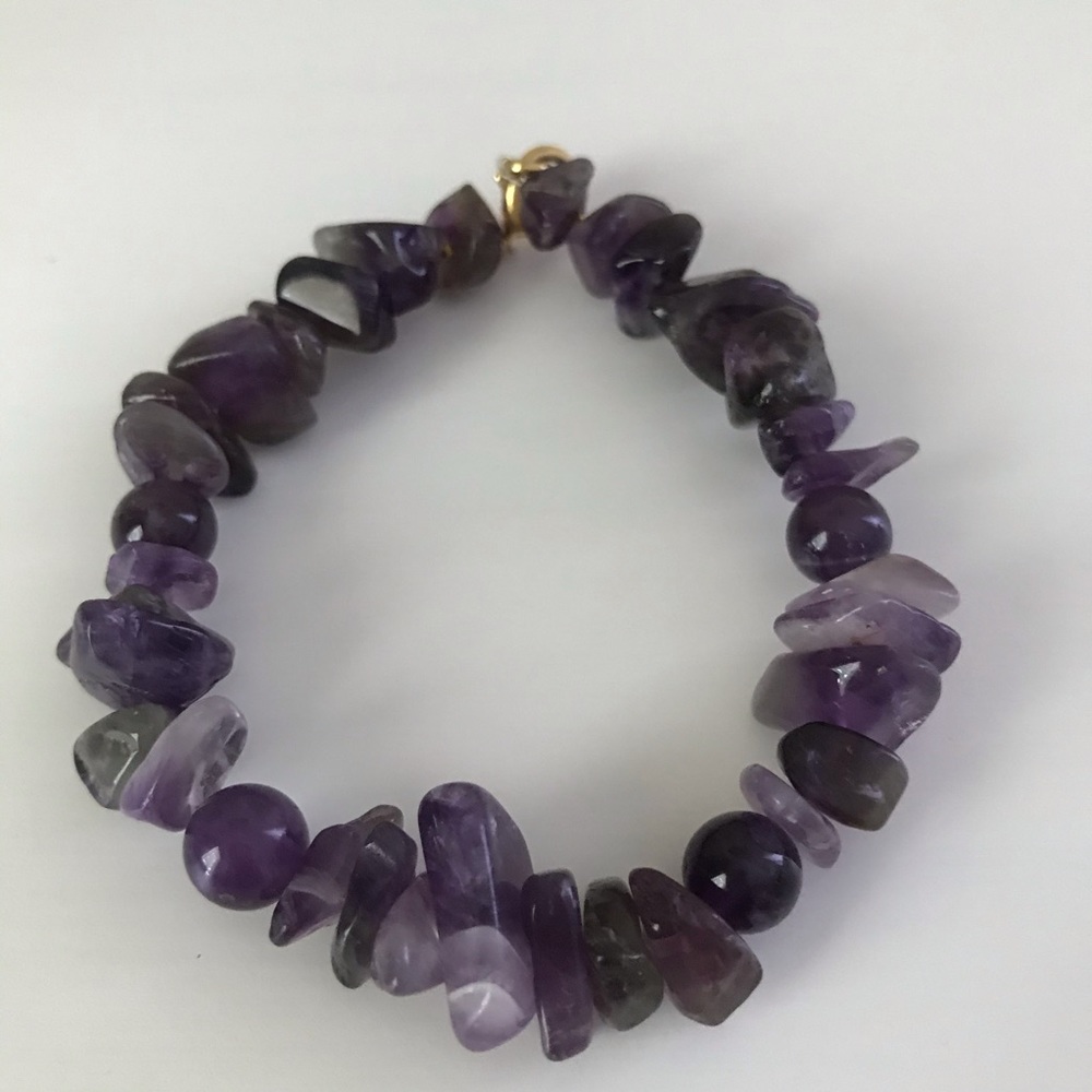 NWOT Amethyst Semiprecious Gemstone Bracelet